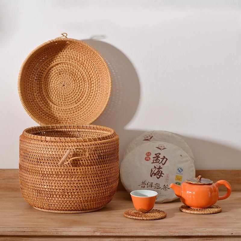 Handwoven Rattan Tea Storage B - огляд і ціна Food Storage With Dividers