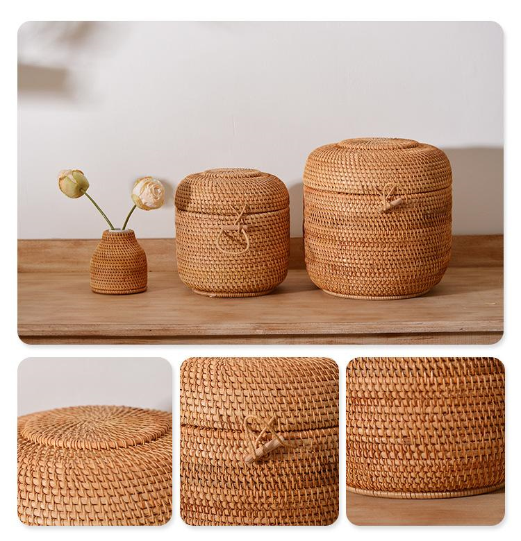 Handwoven Rattan Tea Storage B - огляд і ціна Food Storage With Dividers