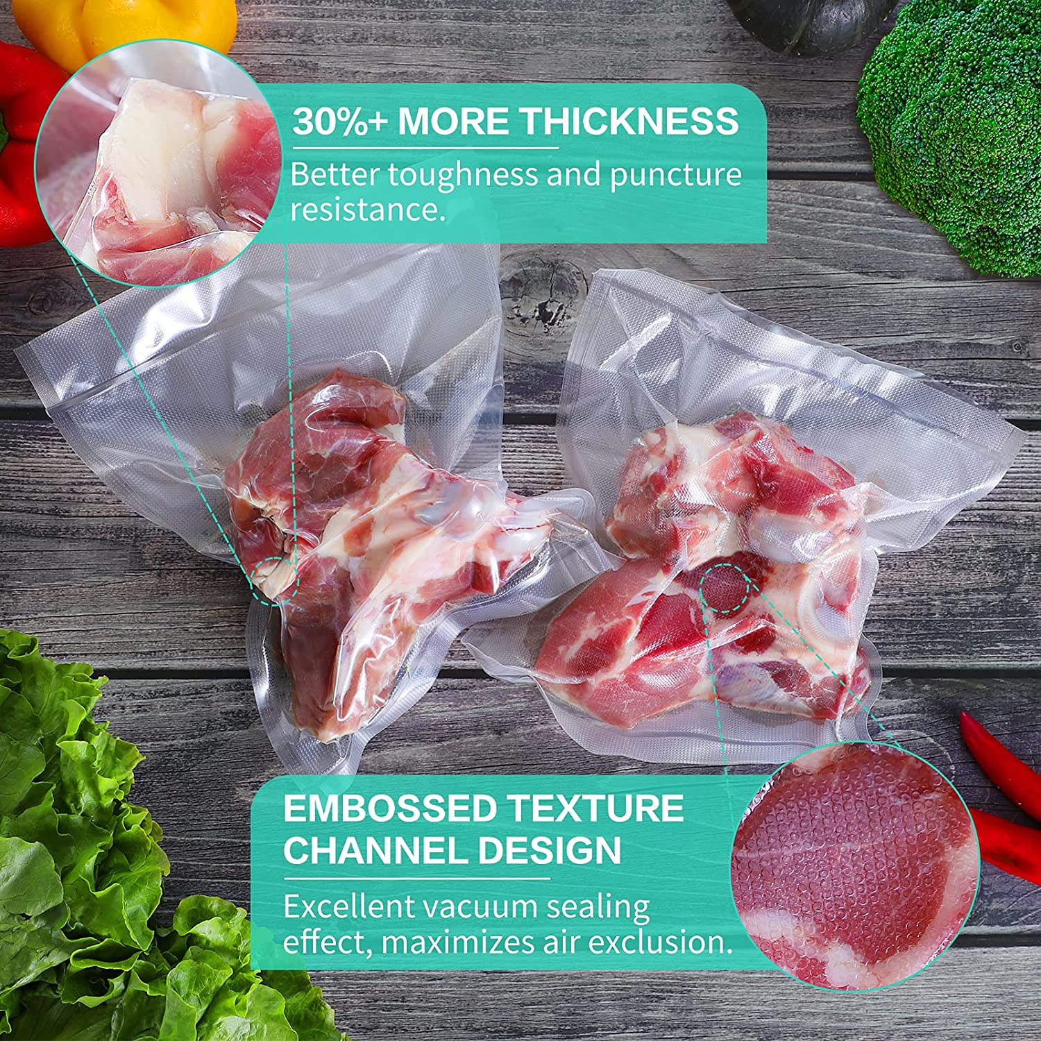 Kitchen Bags For Vacuum Food V - огляд і ціна Food Storage Zip Bags