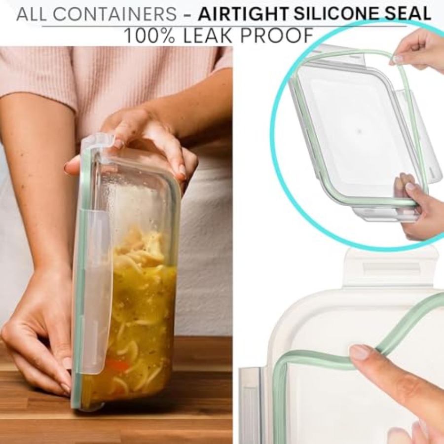 10 Cups/ 80 Oz 4 Pc Set of 2 G - огляд і ціна Food Storage With Glass Lids