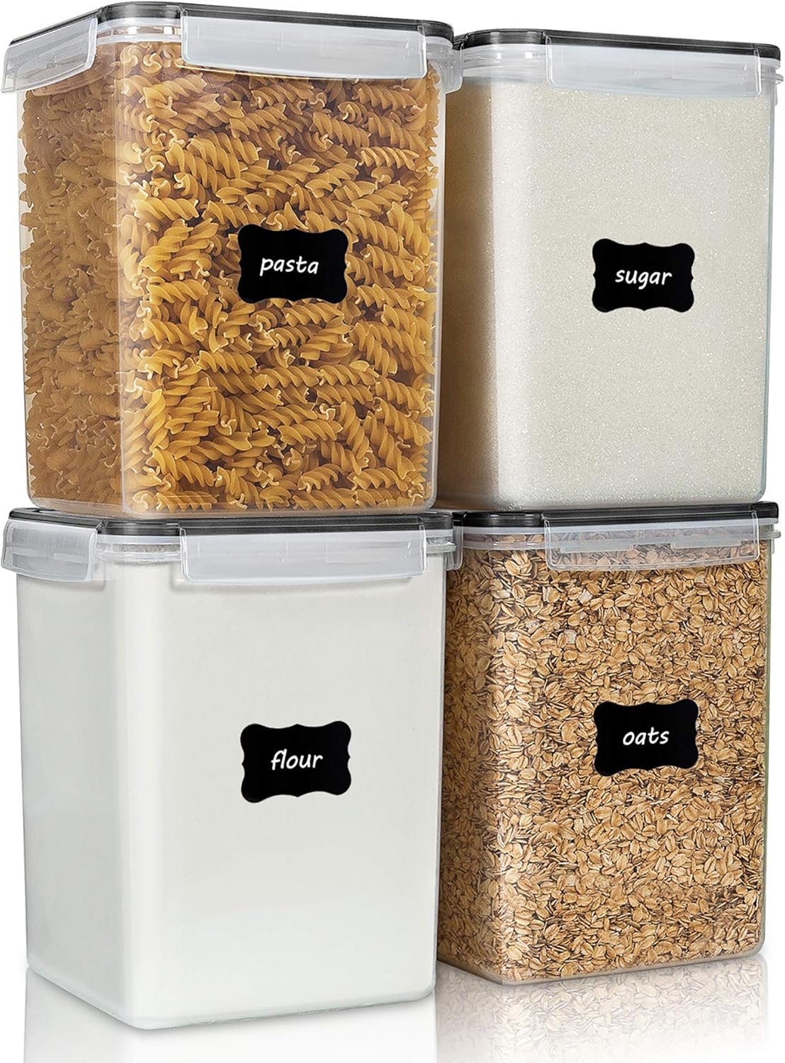 4 PCS Large Food Storage Conta - огляд і ціна Food Storage Large Plastic Containers