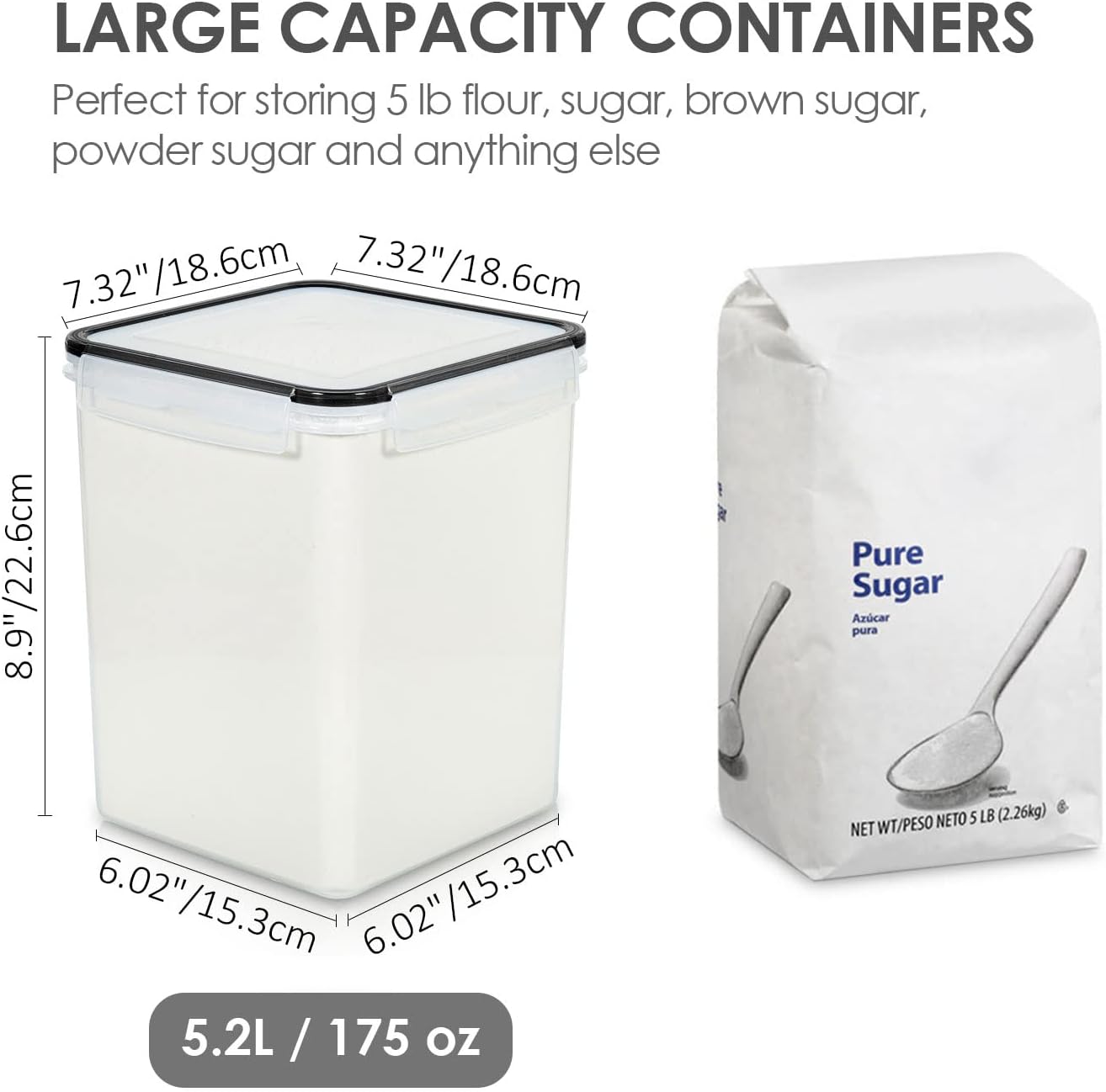 4 PCS Large Food Storage Conta - огляд і ціна Food Storage Large Plastic Containers