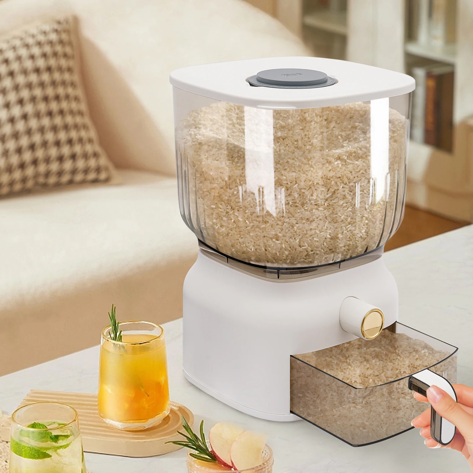 22Lbs Rice Dispenser,Large Sea - огляд і ціна Food Storage Large Plastic Containers
