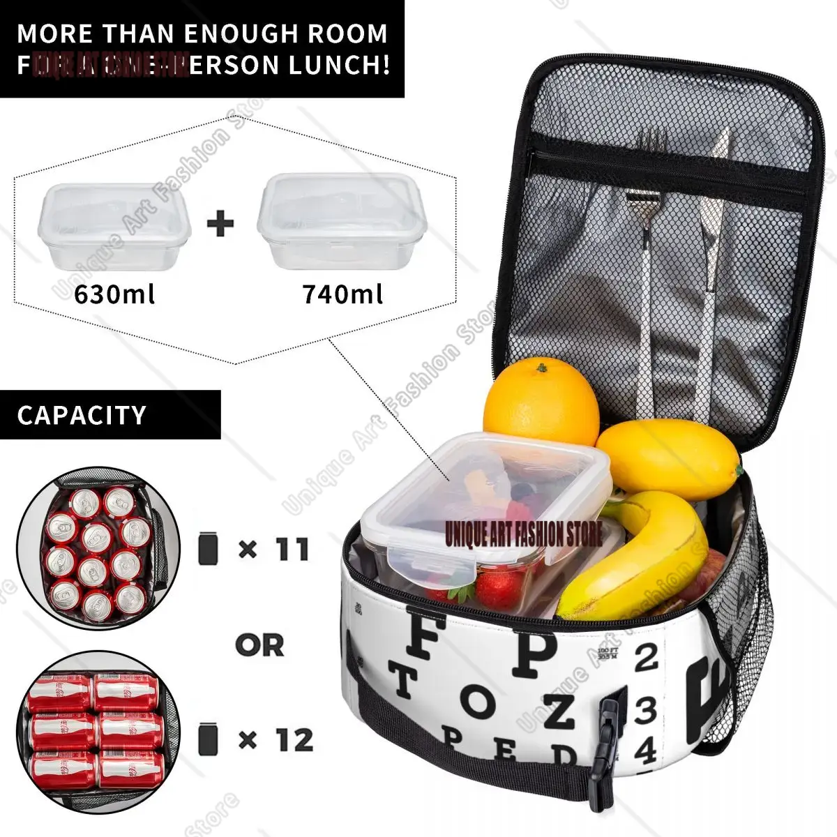 Snellen Eye Chart Insulated Lu - огляд і ціна Food Storage Chart