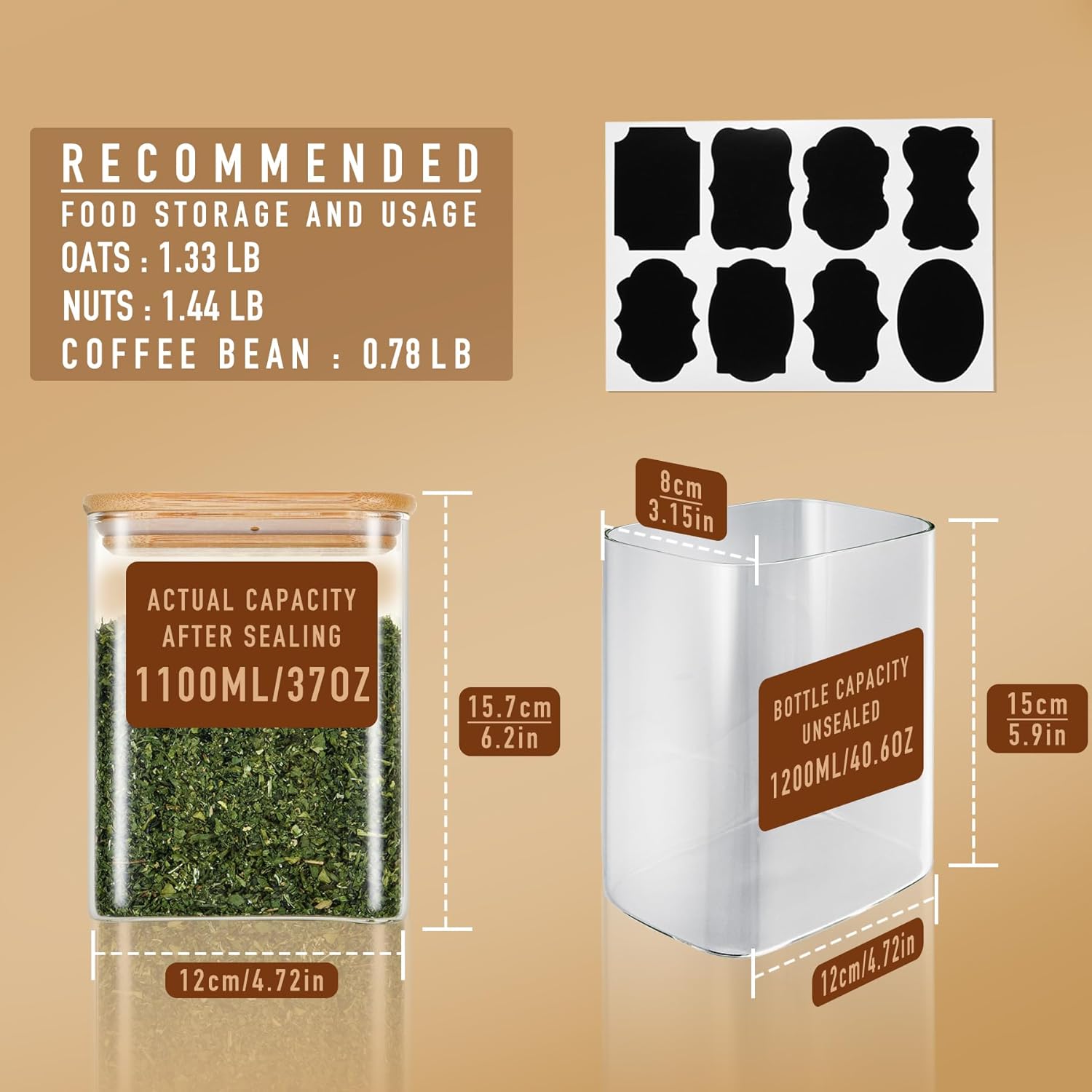 37oz Rectangle Airtight Glass  - огляд і ціна Food Storage With Glass Lids