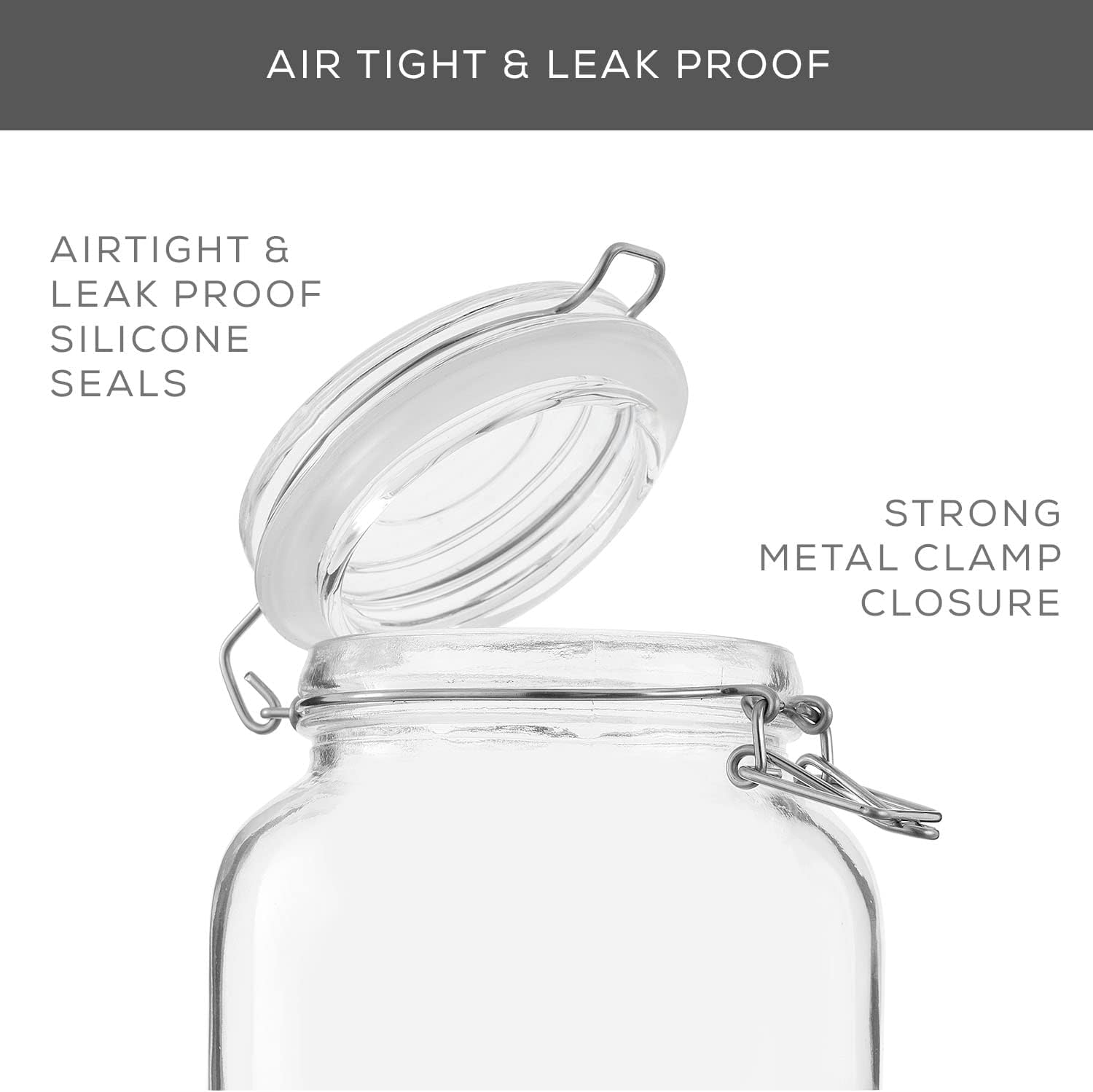 Airtight Glass Jars with Lids  - огляд і ціна Food Storage With Glass Lids