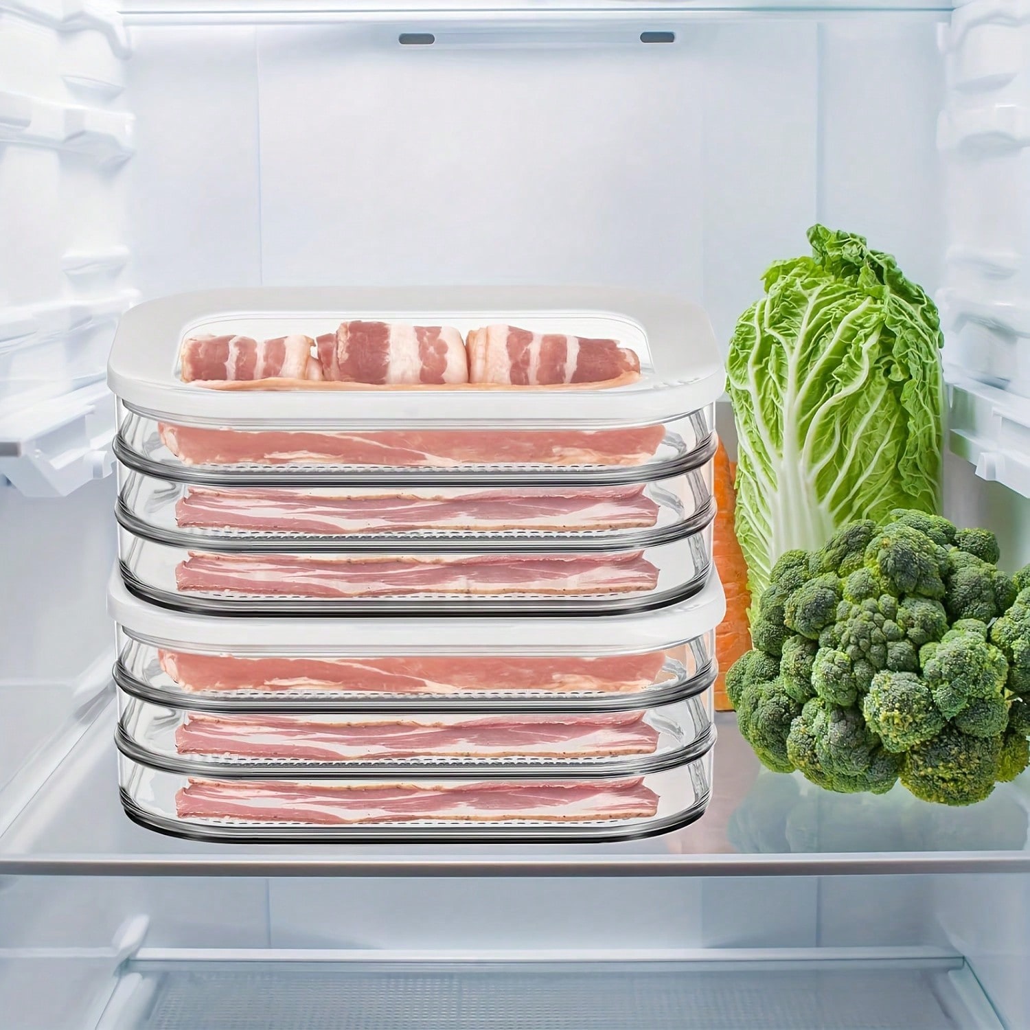 Stackable Meat Freezer Set Wit - огляд і ціна Food Storage Food Safety
