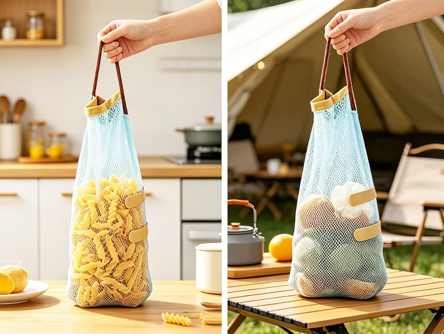 Hanging Mesh Storage Bags 5 Pa - огляд і ціна Produce Bag Reusable Mesh