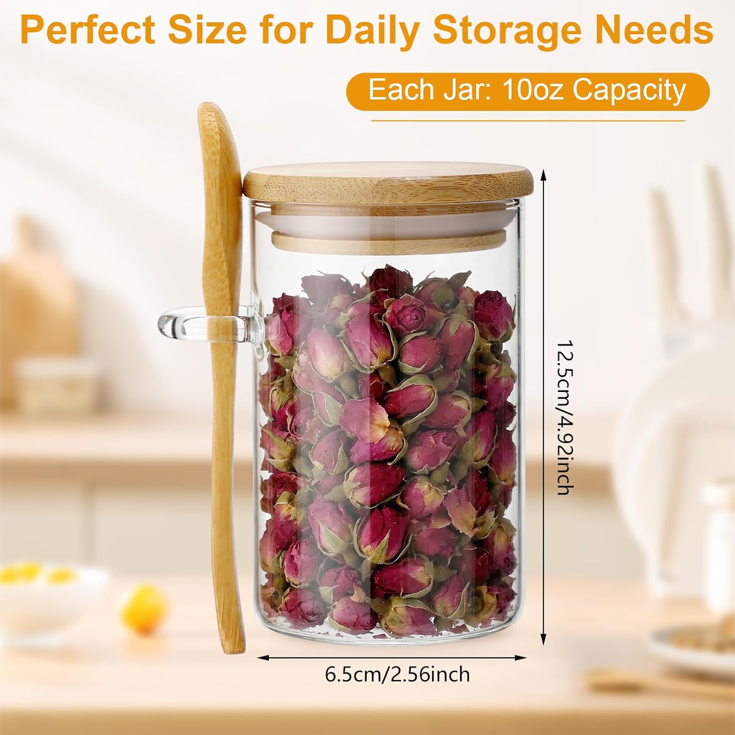 10 Pack Glass Jars with Bamboo - огляд і ціна Food Storage With Glass Lids