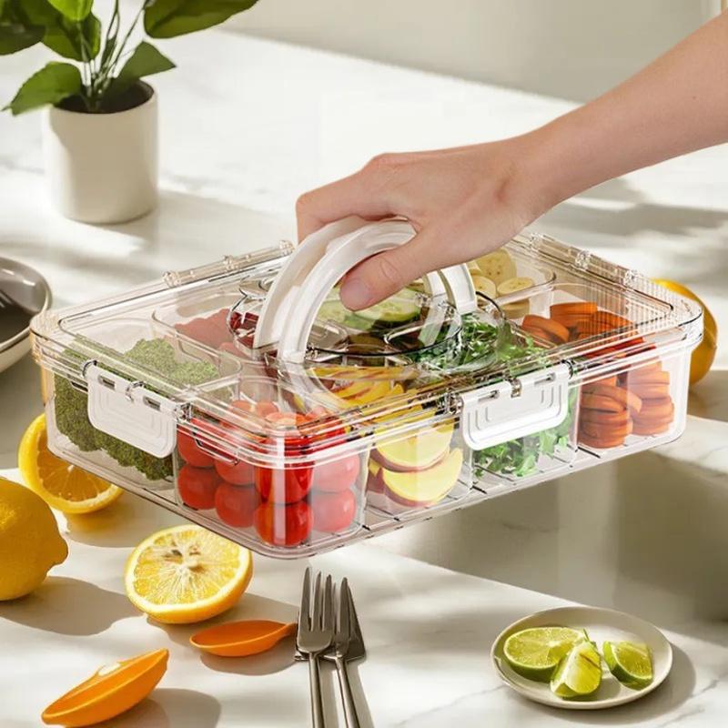 Divided Plate With Lid Food St - огляд і ціна Food Storage Dividers
