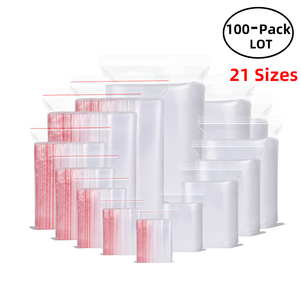 100PCS/Pack Resealable Zip Loc - огляд і ціна Food Storage Zip Bags