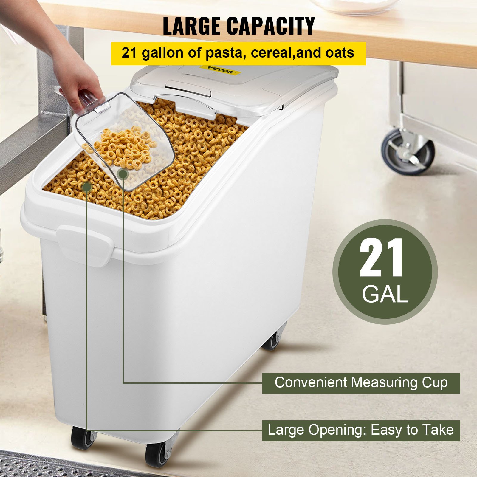 21 Gallon Ingredient Bin With  - огляд і ціна Food Storage With Scoop