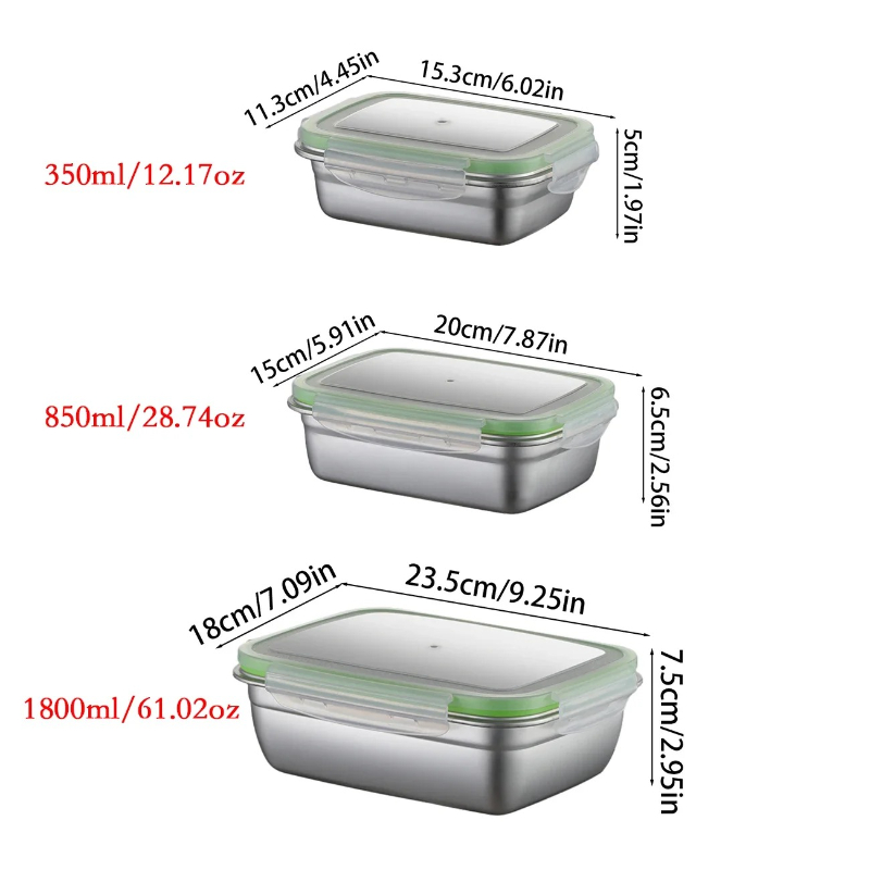 304 Stainless Steel Lunch Box  - огляд і ціна Food Storage Equipment