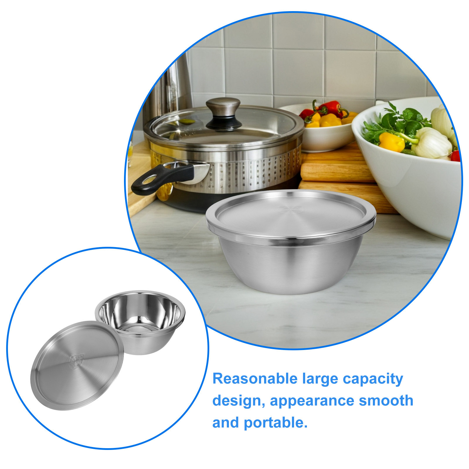 1Set Stainless Steel Mixing Bo - огляд і ціна Food Storage Large Plastic Containers