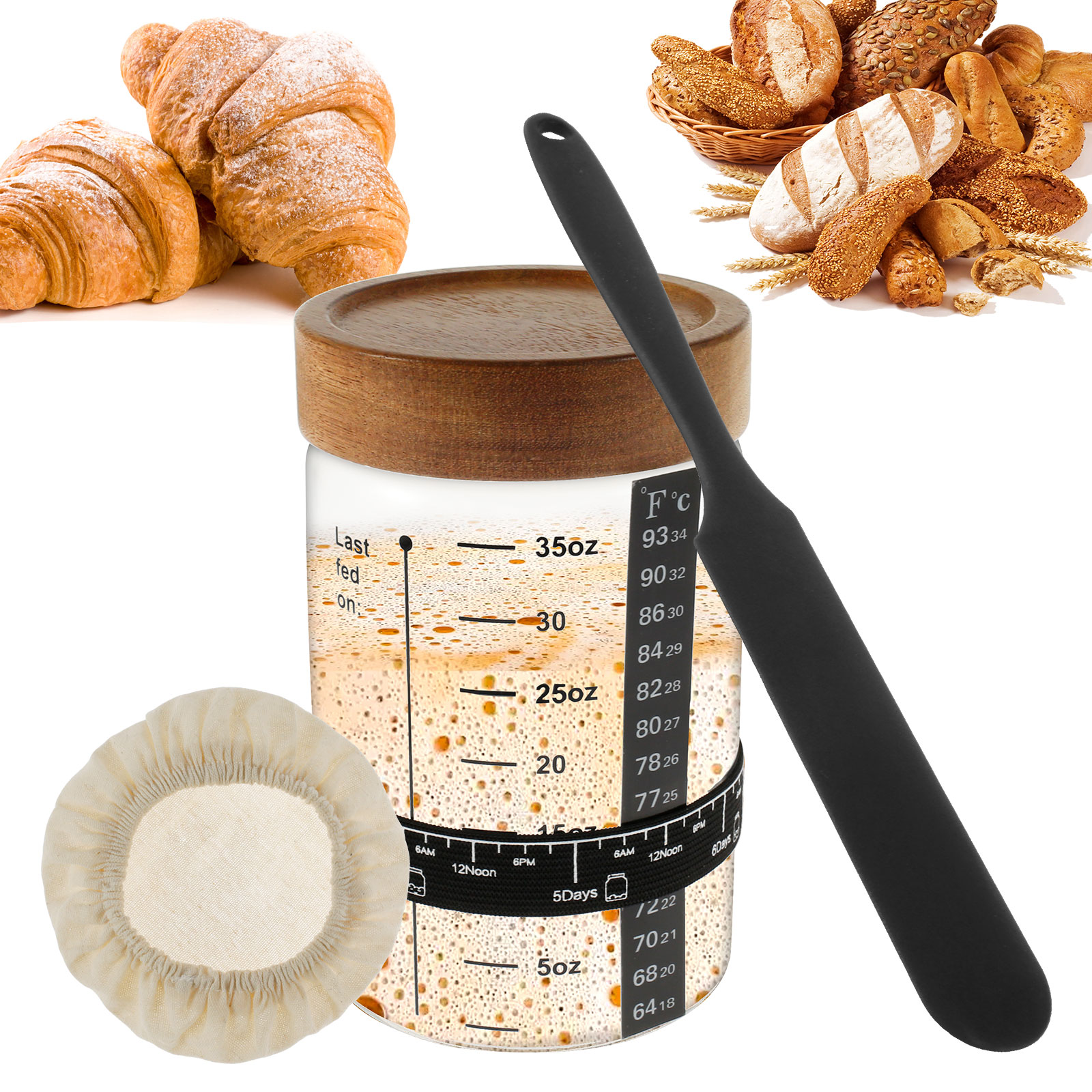 Sourdough Starter Jar Kit 1000 - огляд і ціна Food Storage Tank