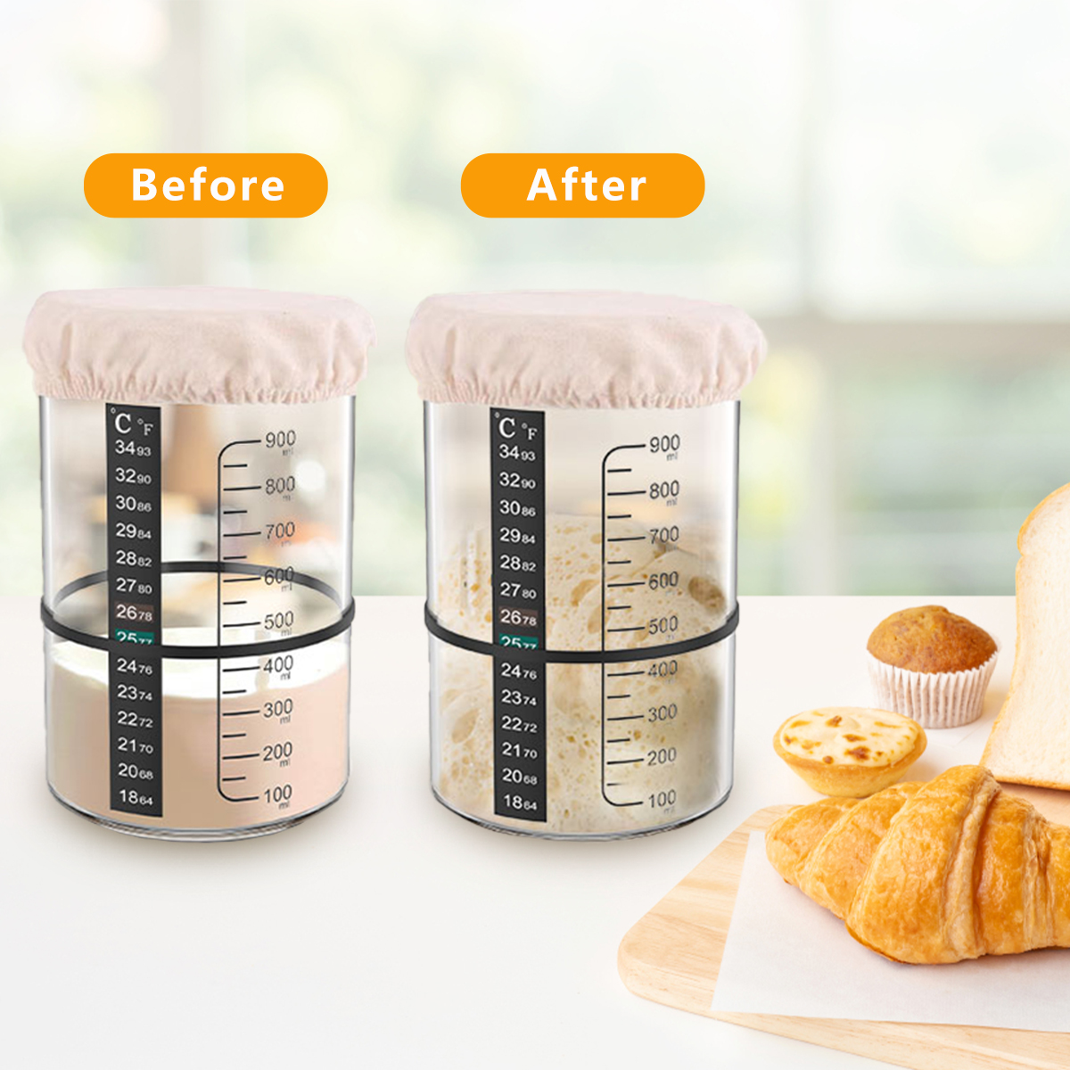 Sourdough Starter Jar Kit 1000 - огляд і ціна Food Storage Tank