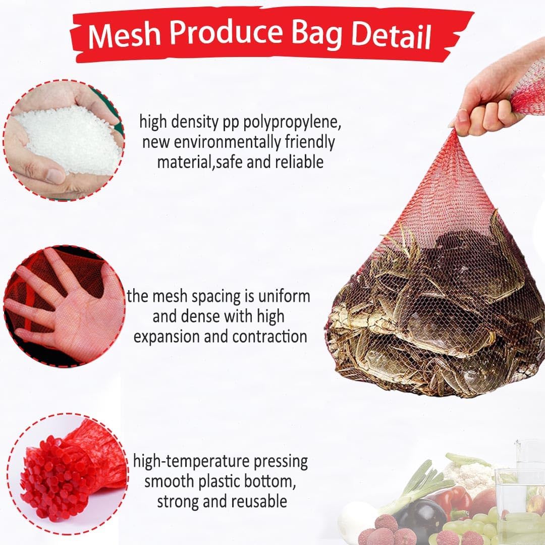 100Pcs Reusable Mesh Produce B - огляд і ціна Produce Bag Reusable Mesh