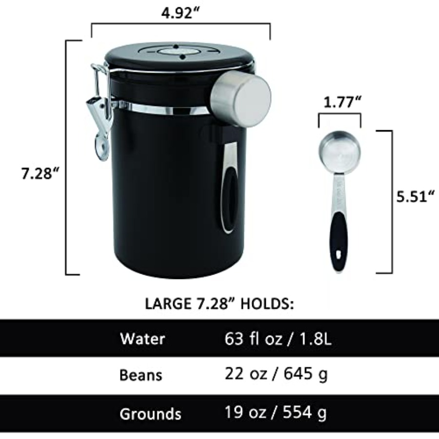 x 2pack 22oz Airtight Stainles - огляд і ціна Food Storage With Scoop