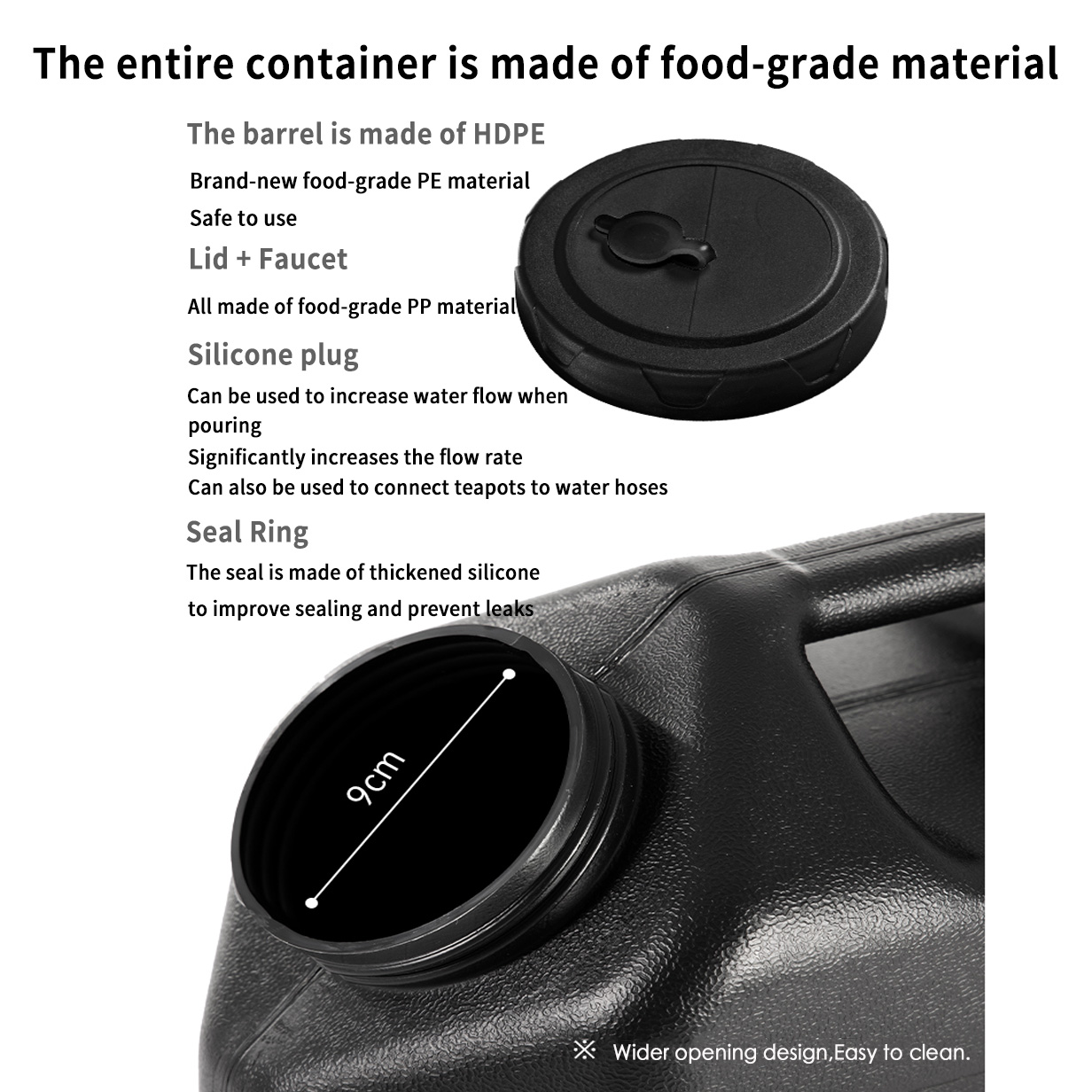 BLACKDOG Large Capacity Water  - огляд і ціна Food Storage Large Plastic Containers