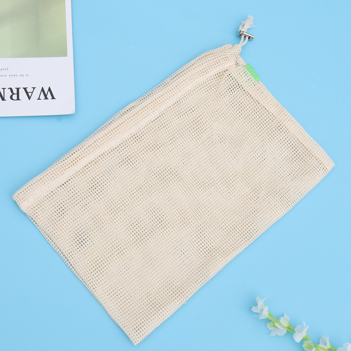 1Pcs Cotton Mesh Bag Organic R - огляд і ціна Produce Bag Reusable Mesh