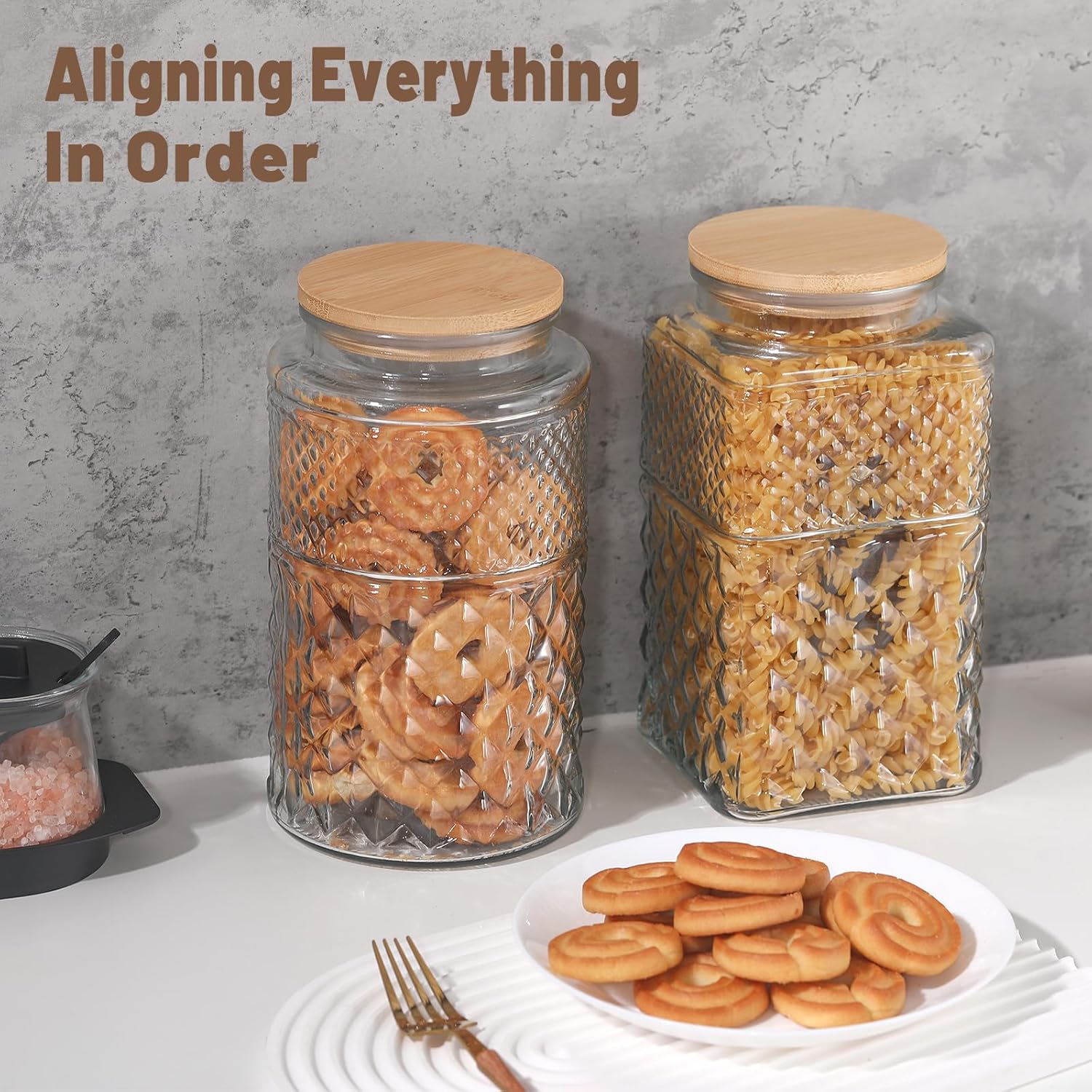 0.7Gallon/2600ml Glass Cookie  - огляд і ціна Food Storage With Glass Lids