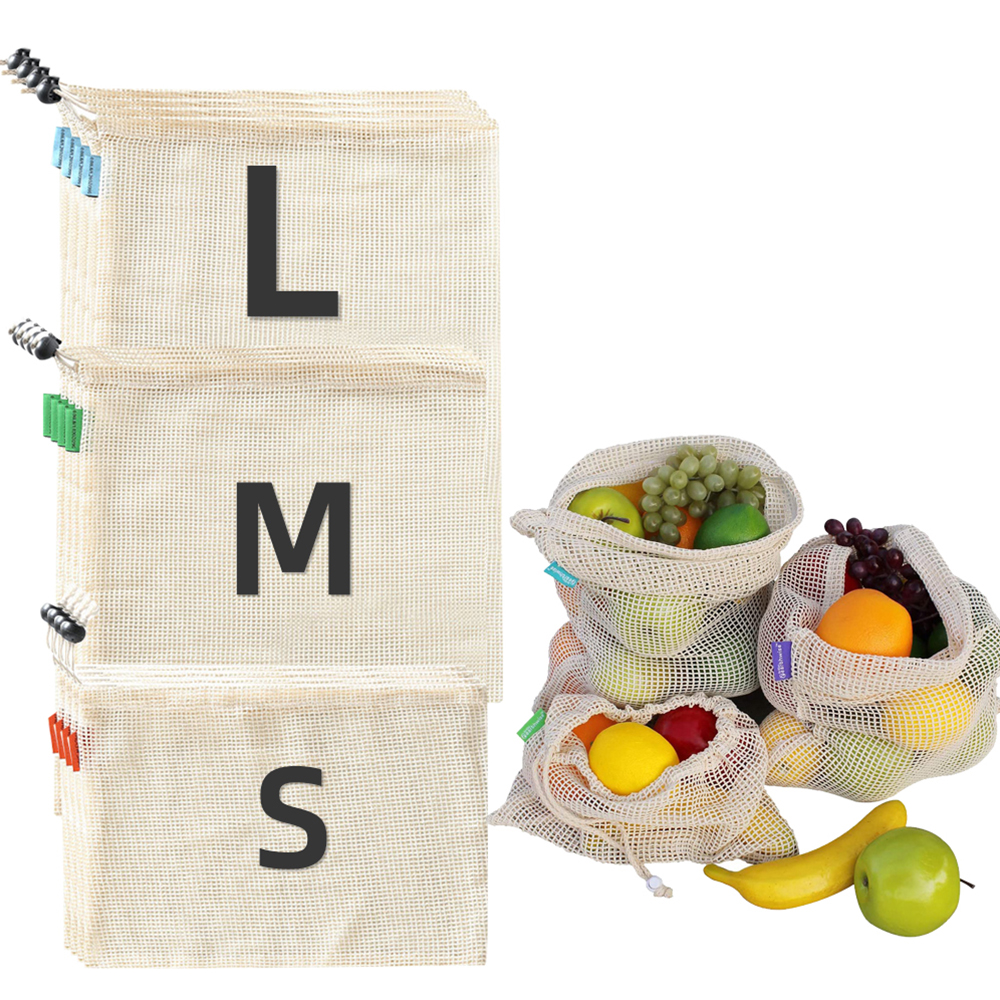 Reusable Cotton Mesh Produce B - огляд і ціна Produce Bag Reusable Mesh