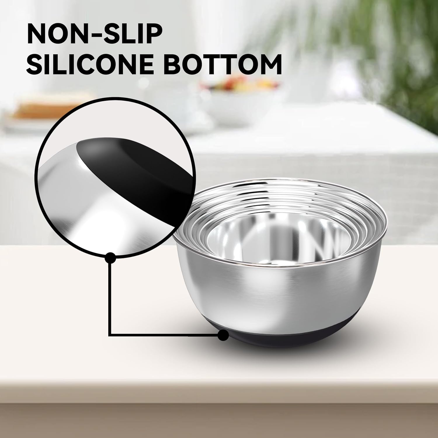 Stainless Steel Mixing Bowls w - огляд і ціна Storage Food Prep