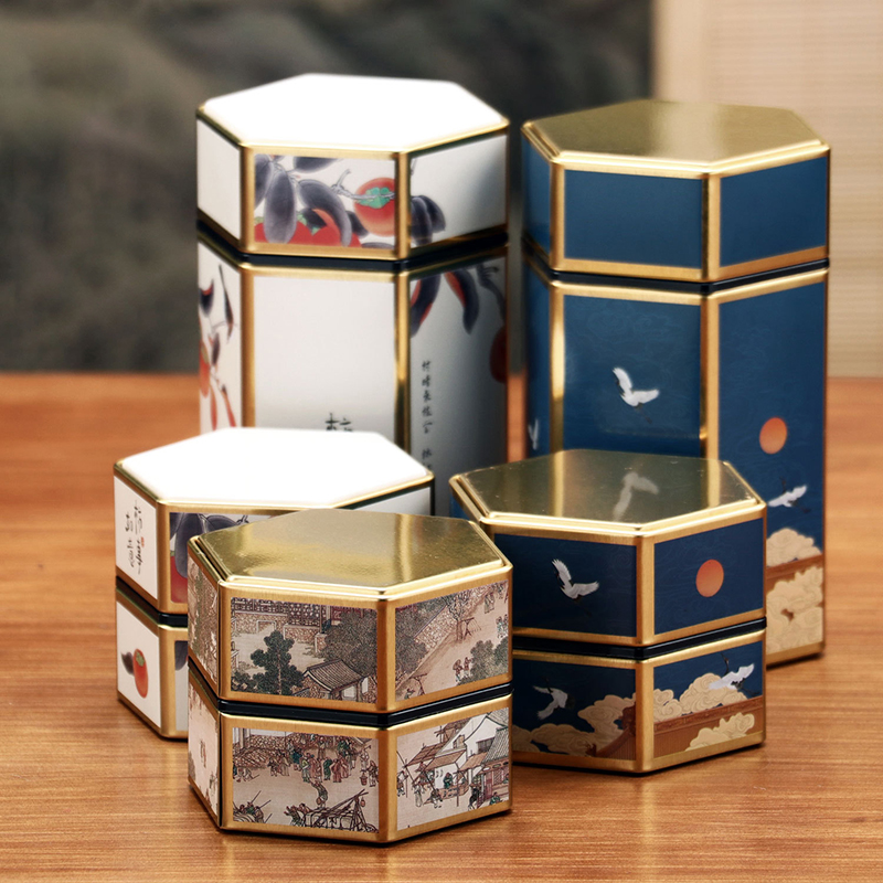 Creative Hexagonal Teapot Tin  - огляд і ціна Food Storage Tank