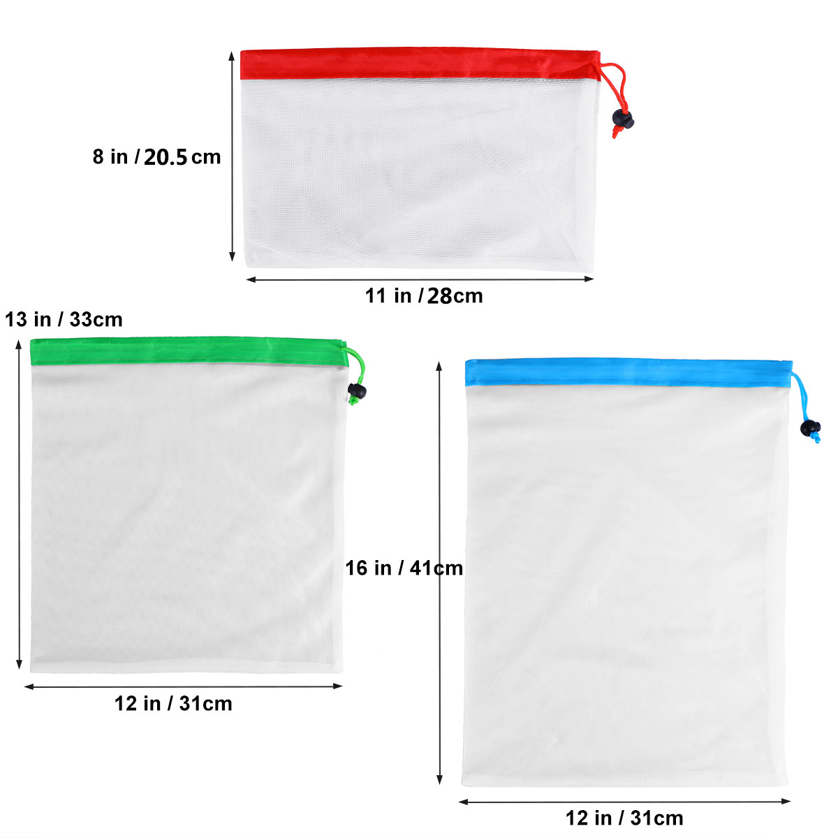 12Pcs Reusable Mesh Produce Ba - огляд і ціна Produce Bag Reusable Mesh