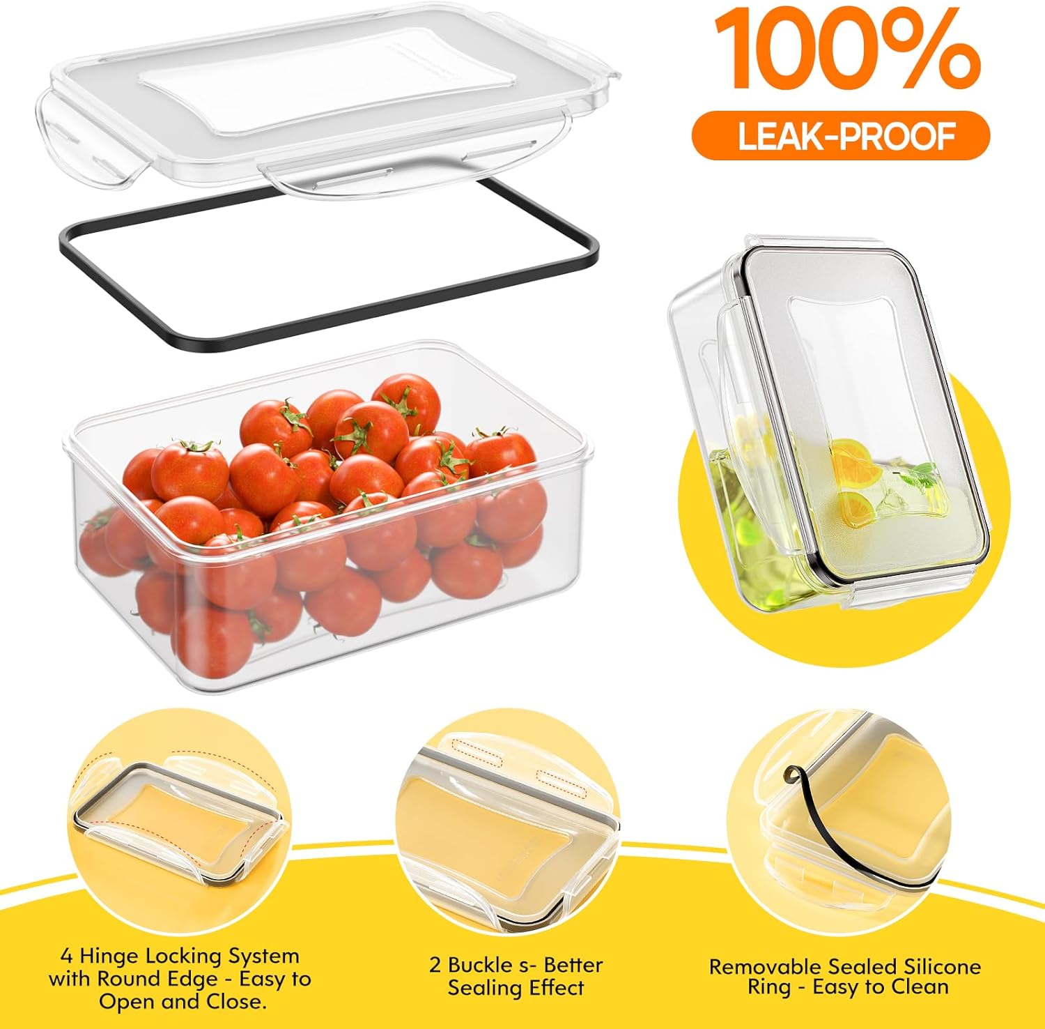 52 PCS Food Storage Containers - огляд і ціна Storage Food Prep