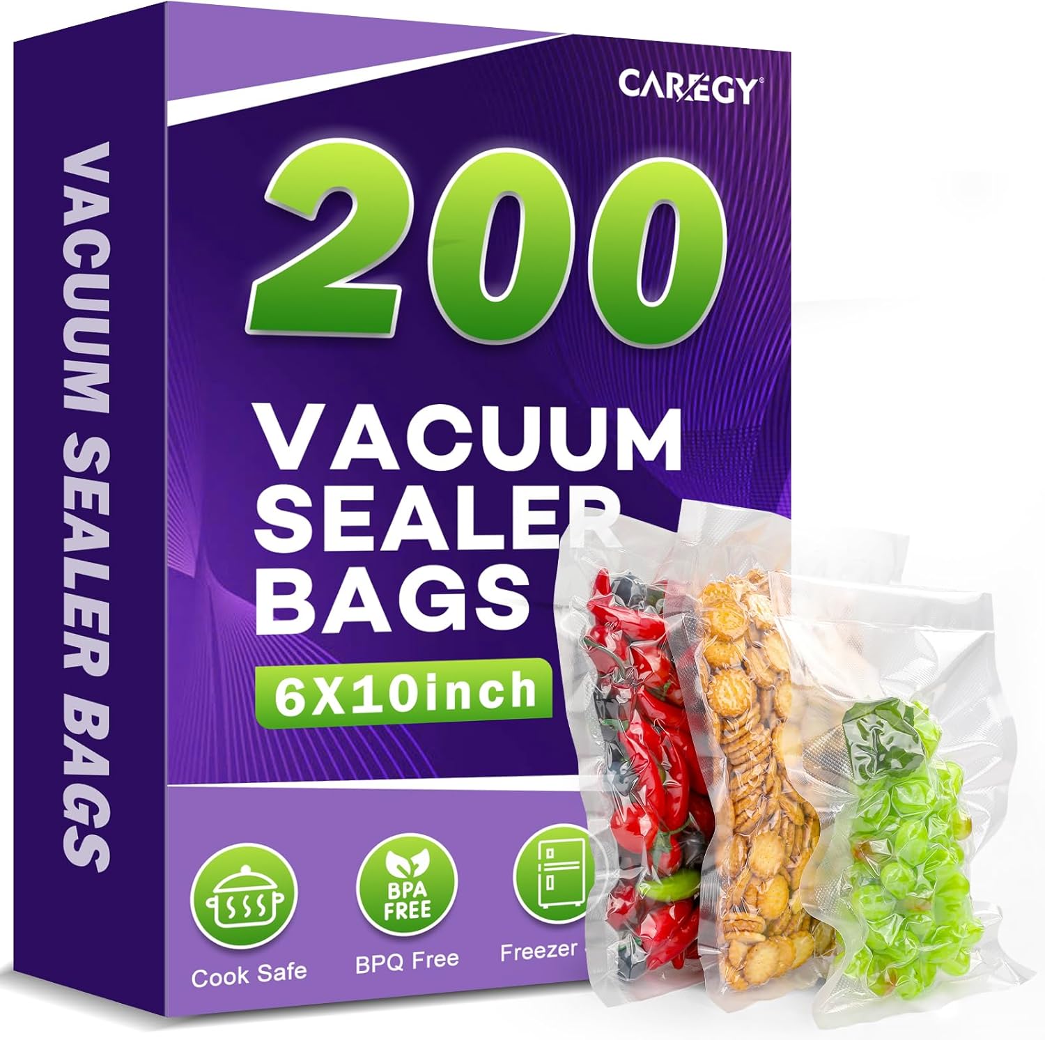 200 Vacuum Sealer Bags 6x10in  - огляд і ціна Food Storage Zip Bags