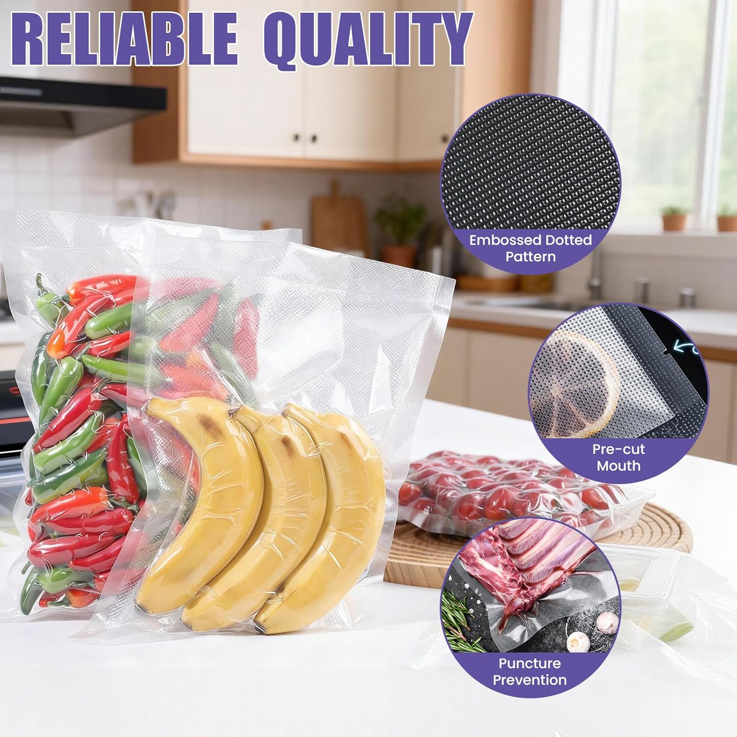 200 Vacuum Sealer Bags 6x10in  - огляд і ціна Food Storage Zip Bags