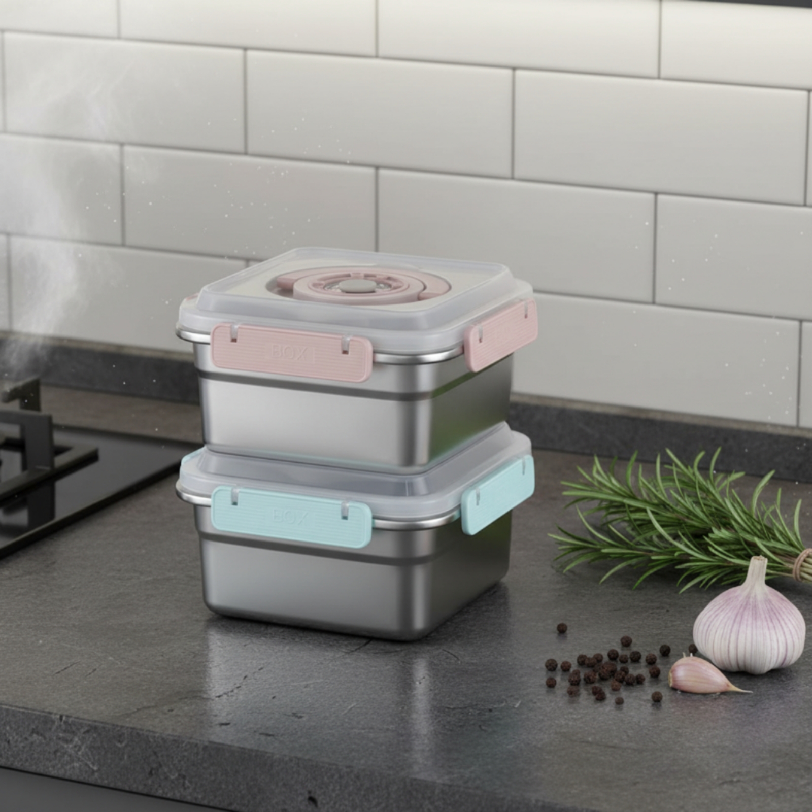 3 Pieces Stainless Steel Food  - огляд і ціна Food Storage Boxes