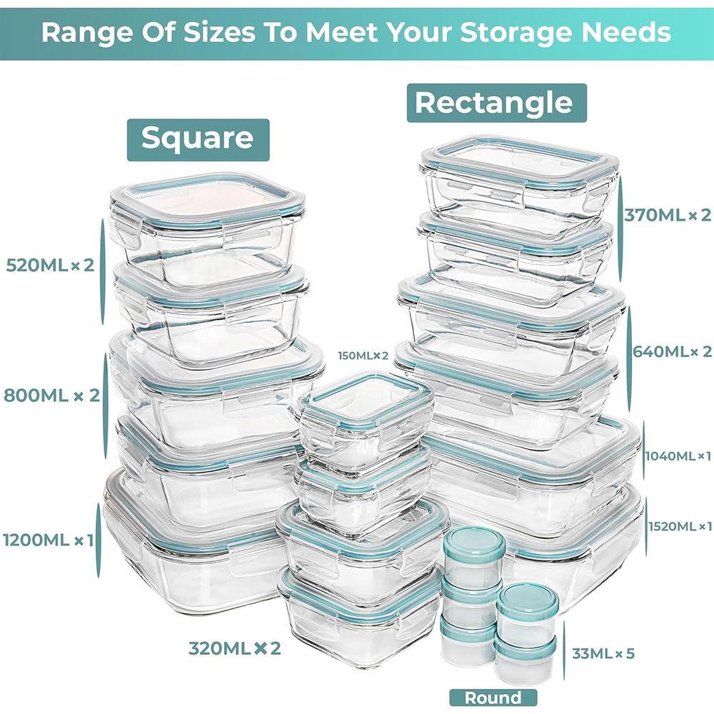 Pc Set Glass Food Storage Cont - огляд і ціна Food Storage Boxes