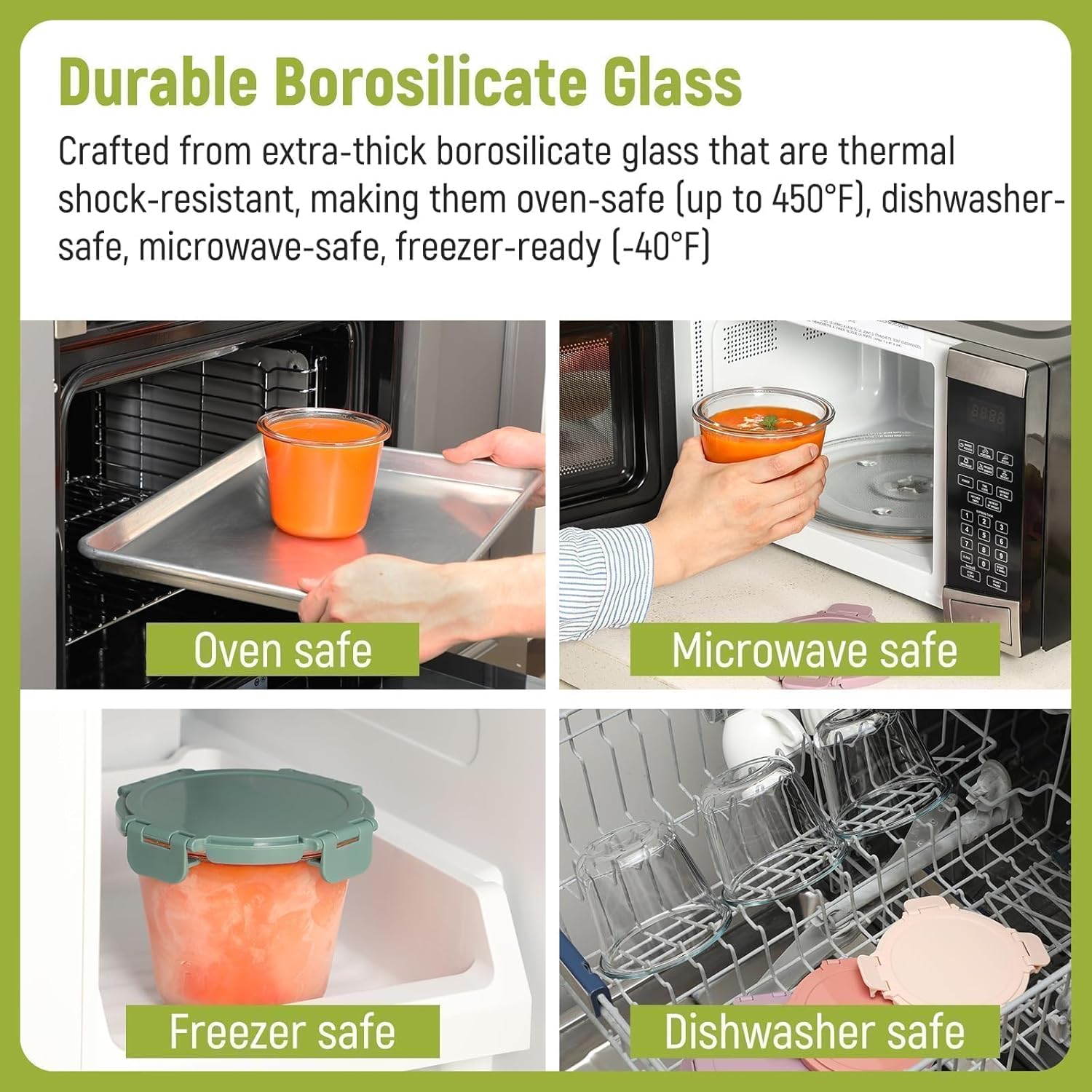 [UPGRADED LID] 6 Sets 3 Cup/24 - огляд і ціна Storage Food Prep