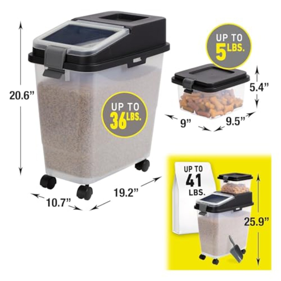 3 Piece Airtight Dog Food Stor - огляд і ціна Food Storage With Scoop
