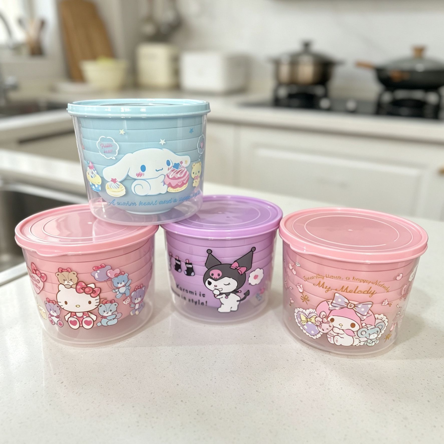 Anime Sanrio Round Hello Kitty - огляд і ціна Food Storage With Dividers
