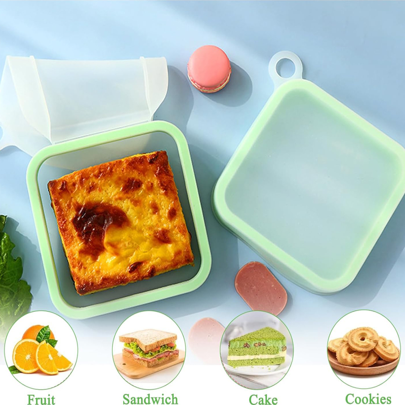 Silicone Sandwich Toast Bento  - огляд і ціна Food Storage With Scoop