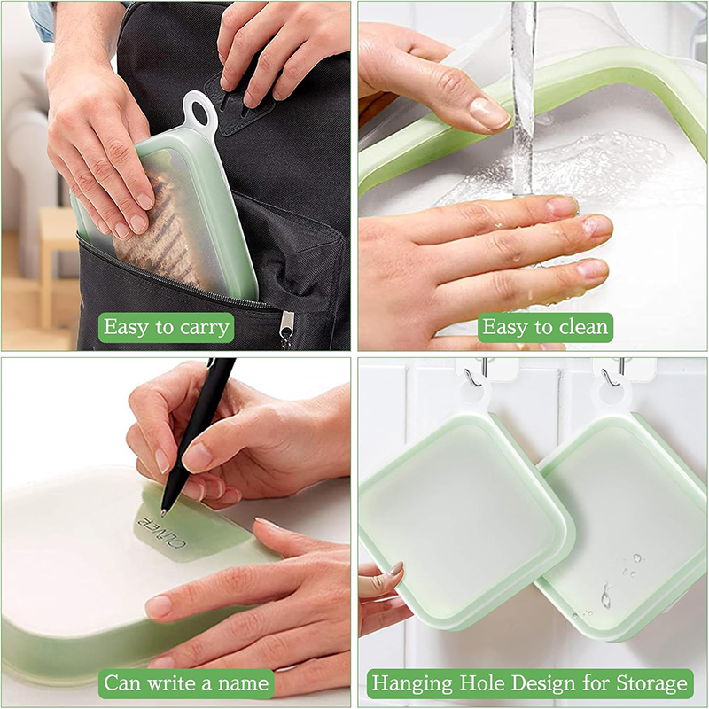 Silicone Sandwich Toast Bento  - огляд і ціна Food Storage With Scoop