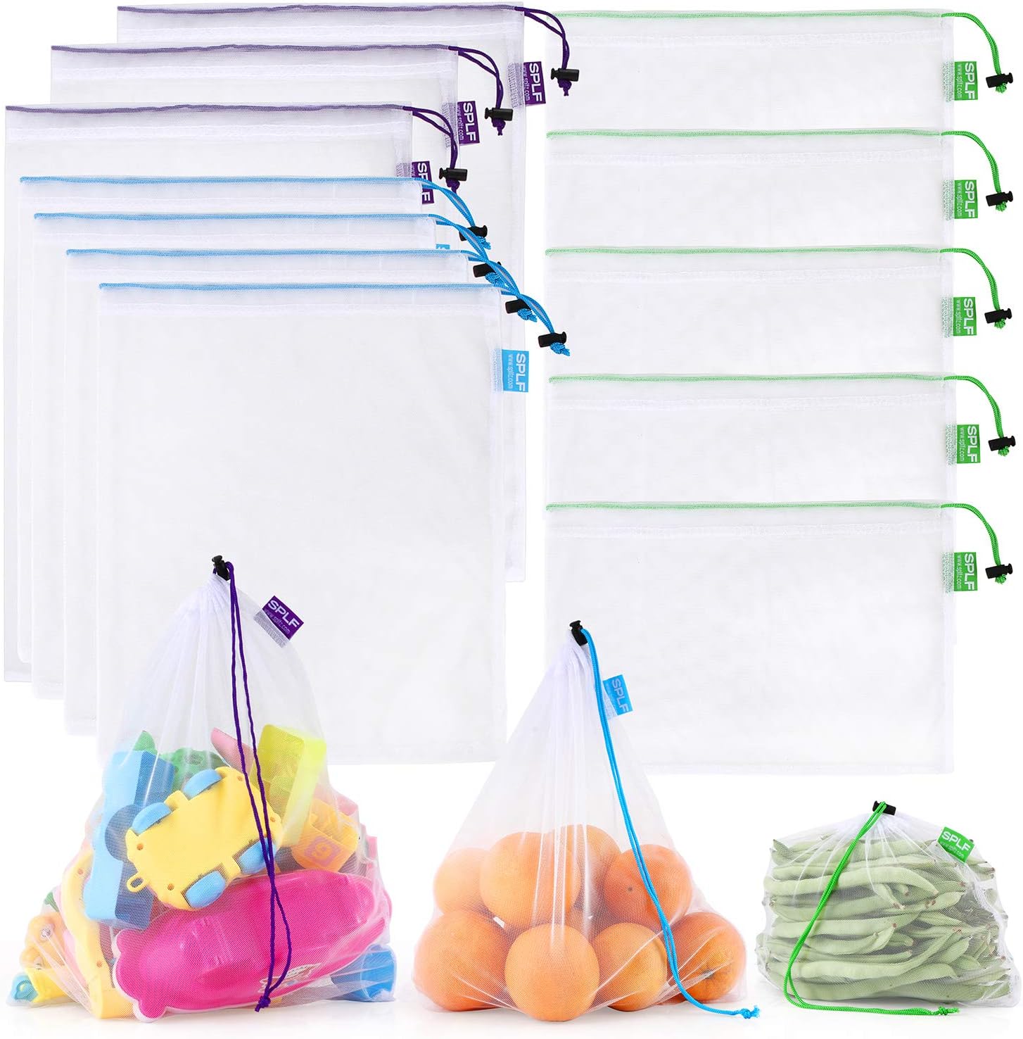12 Pcs Reusable Mesh Produce B - огляд і ціна Produce Bag Reusable Mesh