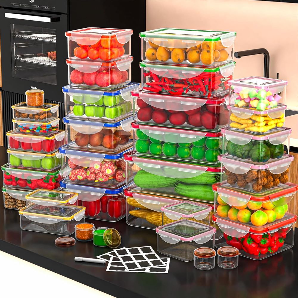 70 Pcs Large Food Storage Cont - огляд і ціна Food Storage Boxes