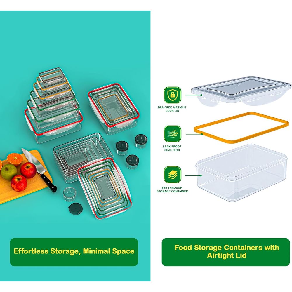 70 Pcs Large Food Storage Cont - огляд і ціна Food Storage Boxes