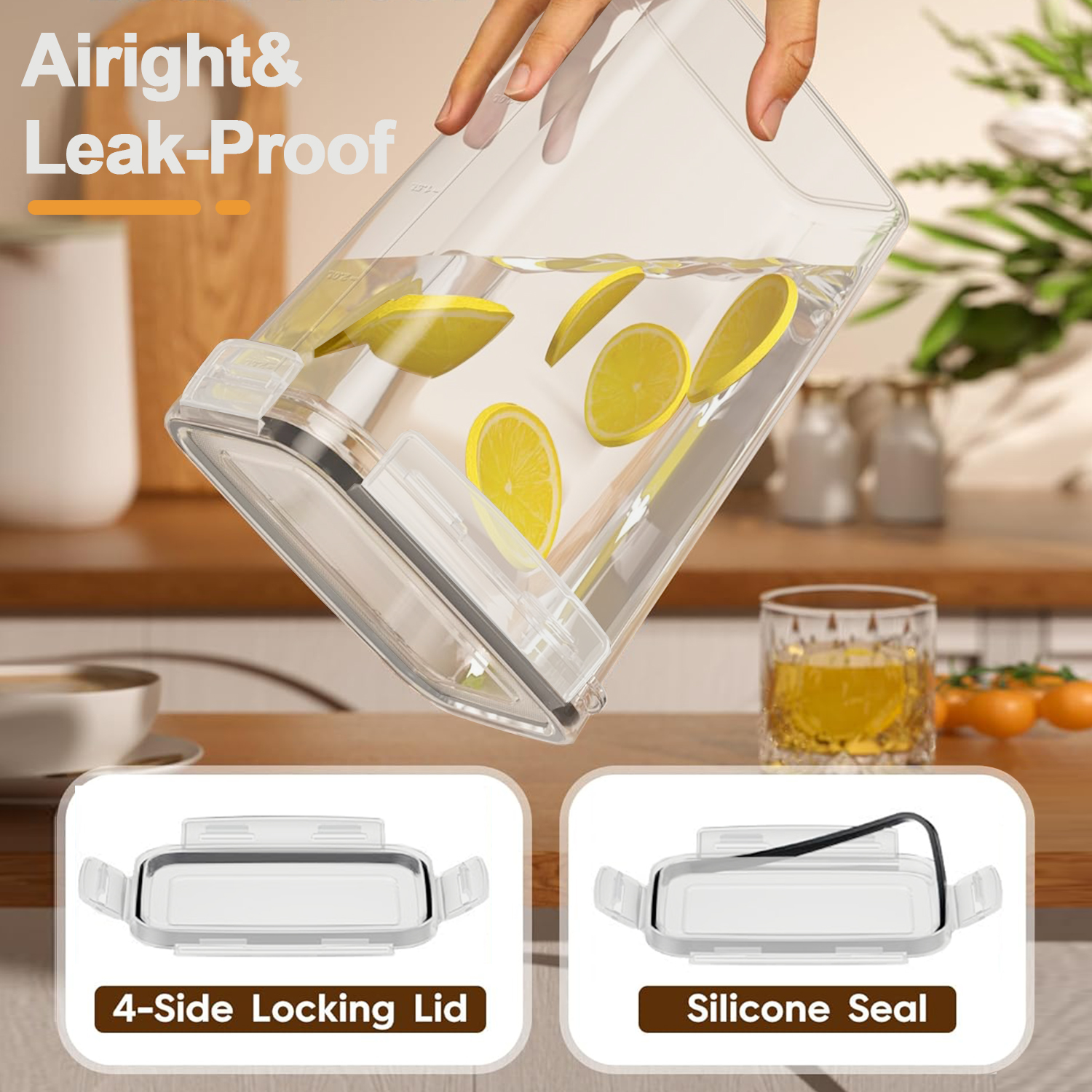 3/6Pcs  Airtight Food Storage  - огляд і ціна Food Storage Large Plastic Containers