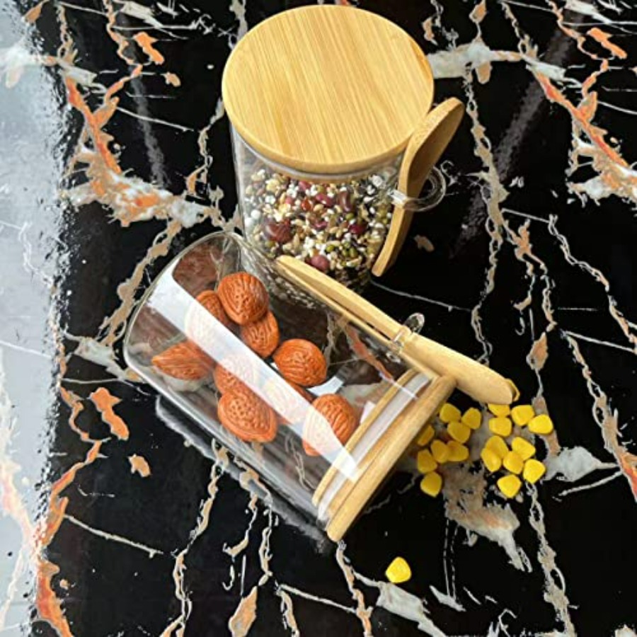 Glass Jar Containers with Bamb - огляд і ціна Food Storage With Scoop
