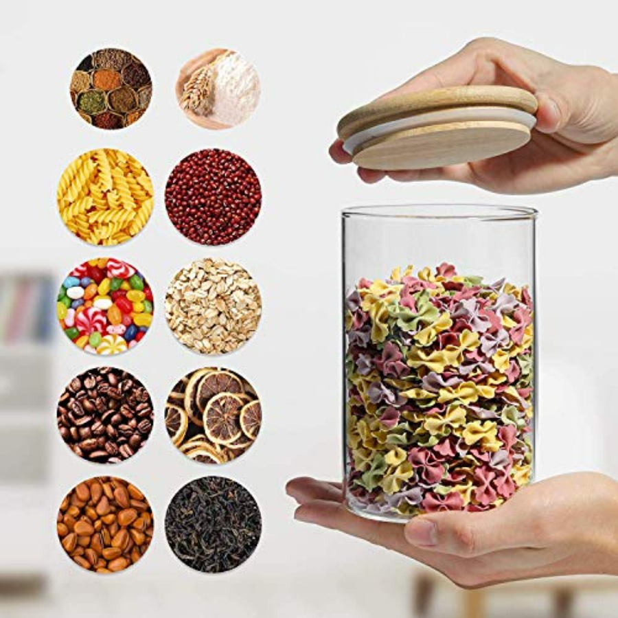 Glass Jar Containers with Bamb - огляд і ціна Food Storage With Scoop