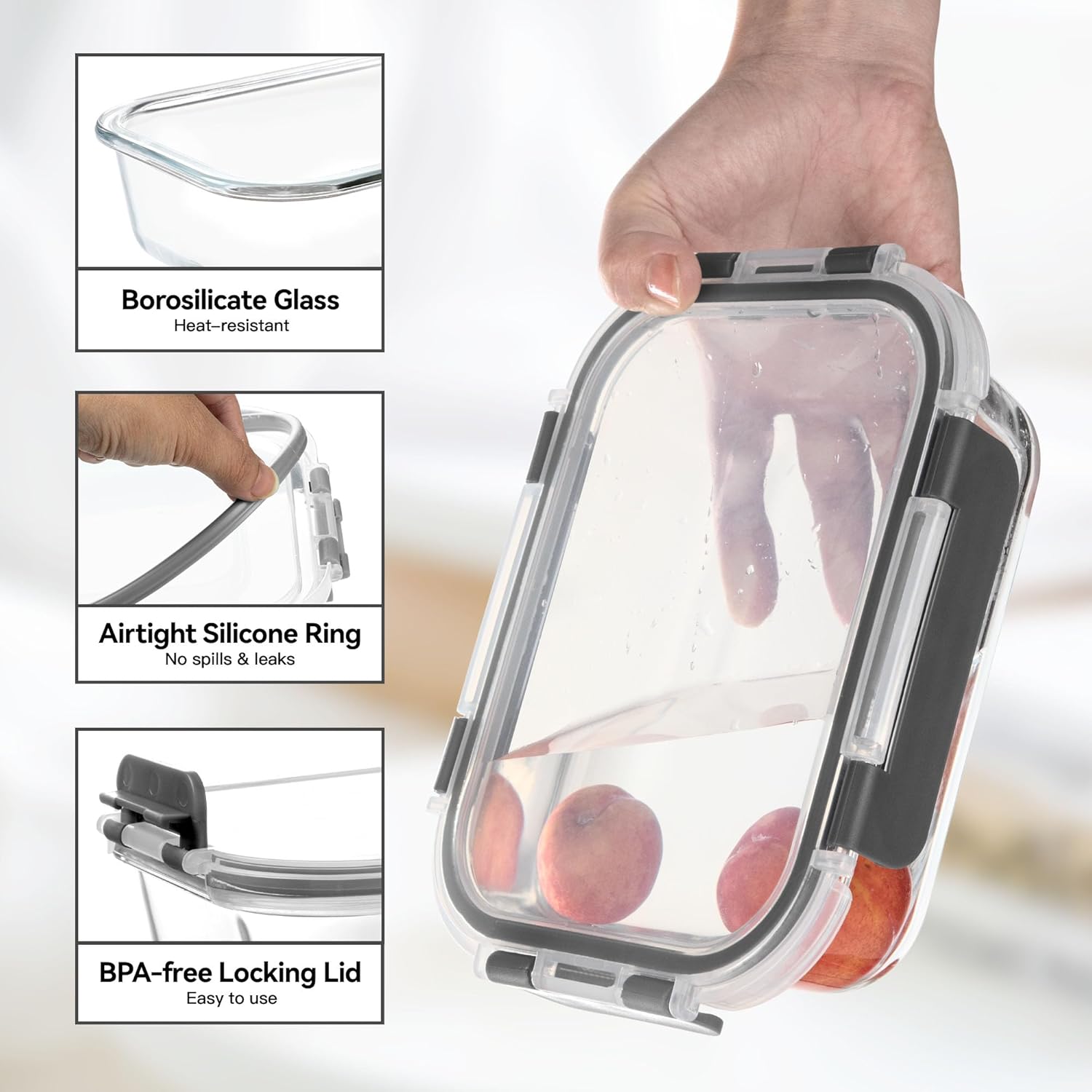 Glass Food Storage Containers, - огляд і ціна Food Storage Boxes