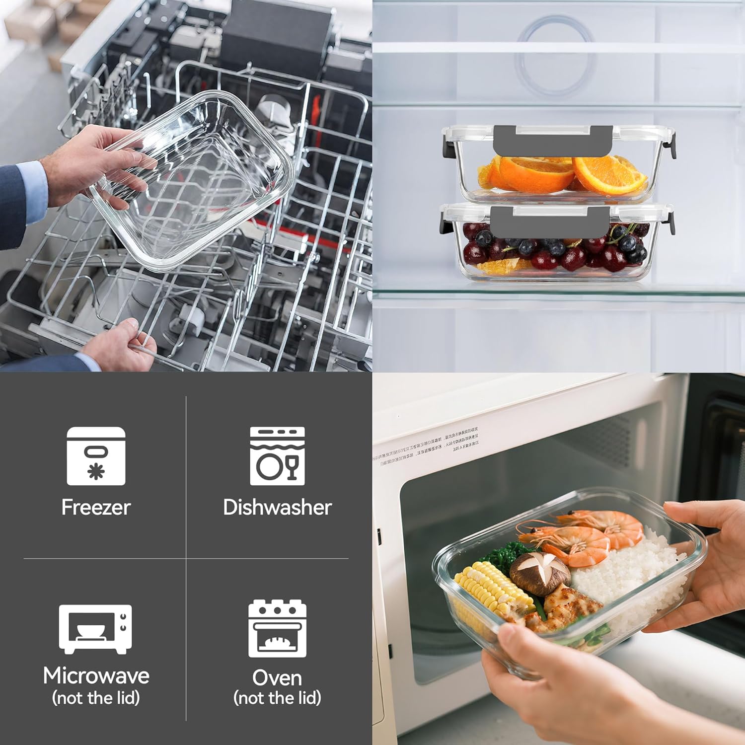Glass Food Storage Containers, - огляд і ціна Food Storage Boxes